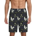 thumbnail image 1 of Wukai Cartoon Rooster Men’s Short Pajama Pants With Pockets Soft Sleep Pj Shorts for Men-, 1 of 6