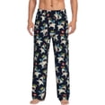 thumbnail image 1 of Wukai Cartoon Sharks Mens PJ Pajama Pants|Sleepwear Plaid PJs with Pockets|Men's Lightweight Open-Hem Lounge Pants-X-Large, 1 of 6