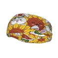 thumbnail image 1 of Wukai Cartoon Sunflowers Sports sweatband,Men & Women Sweatband Headband for Running, Cross Training, Racquetball, Working Out, 1 of 7