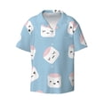 thumbnail image 1 of Wukai Cartoon Sushi Men's Casual Short-Sleeve Button Down Shirt - Lightweight Summer Dress Shirt for Daily Wear-3X-Large, 1 of 7