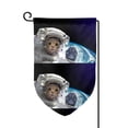 thumbnail image 1 of Wukai Cat Astronaut Print Garden Flag 12.5x18 Inch Double Sided Sun-resistant Rain-resistant, Wrinkle-resistant Colorfast(Only Flag), 1 of 7