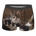 thumbnail image 1 of Wukai Cat Family Print Men’s Underwear Breathable Boxer Briefs,&nbsp;Moisture Wicking & Breathable-Large, 1 of 7