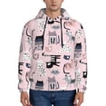 thumbnail image 1 of Wukai Cat Print Men Hoodies Fleece Sweatshirts Long Sleeve Sweaters Pullover Fall Outfits Winter Clothes-3X-Large, 1 of 7
