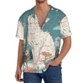 thumbnail image 1 of Wukai Celestial Cat And Flowers Men's Casual Short-Sleeve Button Down Shirt,Cuban Shirts for Men,Mens Short Sleeve Dress Shirts-3X-Large, 1 of 5