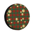 thumbnail image 1 of Wukai Checkered With Golden Stars Print Spare Tire Cover for RV Trailer,Waterproof PVC Faux Leather Wheel Cover Fit for Truck,Trailer,RV,SUV,Camper and Most Vehicle-15 inch, 1 of 6