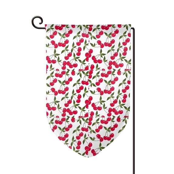 Wukai Cherry_1 Print Garden Flag 12.5x18 Inch Double Sided Sun-resistant Rain-resistant, Wrinkle-resistant Colorfast(Only Flag)