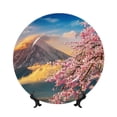 thumbnail image 1 of Wukai Cherry Blossoms Print Decorative Plate for Display,Bone China Decorative Plate, Ceramic Dinner Plate with Stand, Vertical Ceramic Plate-10in, 1 of 6