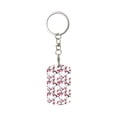 thumbnail image 1 of Wukai Cherry Blossoms Print Rectangular Metal Keychain: Sleek and Durable Key Ring for Securely Holding Keys Perfect for Everyday Use, 1 of 5