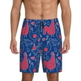 thumbnail image 1 of Wukai Chicken and Rooster Men’s Short Pajama Pants With Pockets Soft Sleep Pj Shorts for Men-, 1 of 6