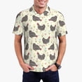 thumbnail image 1 of Wukai Chickens And Flowers Men’s Polo Shirts Sleeve,Camisas Polo Para Hombre,True Classic Tees Men-Small, 1 of 6