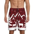 thumbnail image 1 of Wukai Christmas Buffalo Plaid Men’s Short Pajama Pants With Pockets Soft Sleep Pj Shorts for Men-Medium, 1 of 6