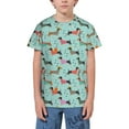 thumbnail image 1 of Wukai Christmas Dachshund Youth Unisex Short Sleeve T-Shirt for Boys, Girls, Teens, and Kids-X-Small, 1 of 7