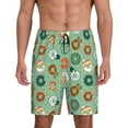 thumbnail image 1 of Wukai Christmas Donuts Men’s Short Pajama Pants With Pockets Soft Sleep Pj Shorts for Men-3X-Large, 1 of 6