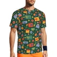 thumbnail image 1 of Wukai Christmas Gift Print Men's Short-Sleeved Mesh T-Shirt,Quick-Dry Short Sleeve Workout T-Shirt-Large, 1 of 8