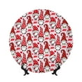 thumbnail image 1 of Wukai Christmas Gnome Print Decorative Plate for Display,Bone China Decorative Plate, Ceramic Dinner Plate with Stand, Vertical Ceramic Plate-8in, 1 of 6