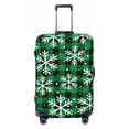 thumbnail image 1 of Wukai Christmas Pattern At Buffalo Plaid Elastic Luggage Cover: Personalized Protection for Your Suitcase - Fits 19~29-inch, Washable & Durable Travel Companion-X-Large, 1 of 8