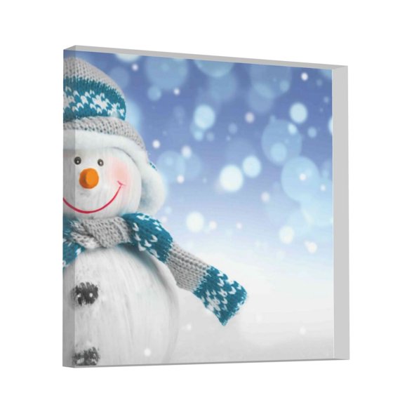 Wukai Christmas Snowman In The Snow Print Elegant Acrylic Gift Decorations Perfect for Weddings, Birthdays, Anniversaries, and Home Decor