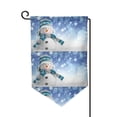 thumbnail image 1 of Wukai Christmas Snowman In The Snow Print Garden Flag 12.5x18 Inch Double Sided Sun-resistant Rain-resistant, Wrinkle-resistant Colorfast(Only Flag), 1 of 7