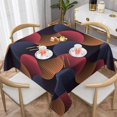 thumbnail image 1 of Wukai Circular Stripes Waterproof Tablecloth for Kitchen Dining, Fits Square Tables for 2-4 Seats -60"x60", 1 of 7