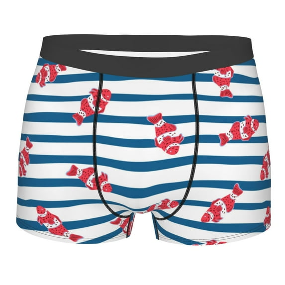 Wukai Clown Fish Print Men’s Underwear Breathable Boxer Briefs, Moisture Wicking & Breathable-XX-Large