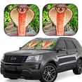 thumbnail image 1 of Wukai Cobra Snake Print Windshield Sun Shade, Car Front Window Shades Sunshade Cover Sun Visor Shield Block Automotive Interior Protector Blocks UV Rays-Small, 1 of 6