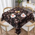thumbnail image 1 of Wukai Coffee Bean Waterproof Tablecloth for Kitchen Dining, Fits Square Tables for 2-4 Seats -54"x54", 1 of 7