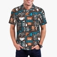 thumbnail image 1 of Wukai Coffee Lover Print Men’s Polo Shirts Sleeve,Camisas Polo Para Hombre,True Classic Tees Men-, 1 of 6