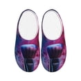 thumbnail image 1 of Wukai Color Explosion Makeup Brush Print Women's Indoor Bedroom Slipper Slip On Shoes, Unisex House Shoes with Anti-Skid Sole for Men, Gift for Women Men-13, 1 of 7