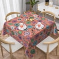 thumbnail image 1 of Wukai Color Flowers Waterproof Tablecloth for Kitchen Dining, Fits Square Tables for 2-4 Seats -54"x54", 1 of 7