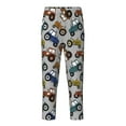 thumbnail image 1 of Wukai Color Tractor Print Teenagers' Pajama Pant Sleep Pajama Lounge Pant PJ Bottoms with Pockets and Button Fly(Available in Big & Tall)-Small, 1 of 6