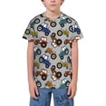 thumbnail image 1 of Wukai Color Tractor Youth Unisex Short Sleeve T-Shirt for Boys, Girls, Teens, and Kids-Medium, 1 of 7