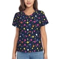 thumbnail image 1 of Wukai Colored Balloons Classic V-Neck T-Shirt for Women: Comfortable, Stylish, and Versatile Wardrobe Essential-Large, 1 of 1