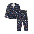 thumbnail image 1 of Wukai Colored Balloons Print Women's Pajama Set - Soft Long Sleeve Sleepwear for Comfort and Style-XX-Large, 1 of 9