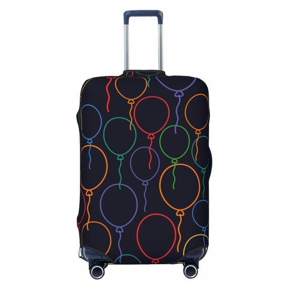 Wukai Colorful Balloons Elastic Luggage Cover: Personalized Protection for Your Suitcase - Fits 19~29-inch, Washable & Durable Travel Companion-Large