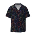 thumbnail image 1 of Wukai Colorful Balloons Men's Casual Short-Sleeve Button Down Shirt - Lightweight Summer Dress Shirt for Daily Wear-, 1 of 7