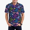 thumbnail image 1 of Wukai Colorful Butterflies Men’s Polo Shirts Sleeve,Camisas Polo Para Hombre,True Classic Tees Men-Large, 1 of 6