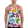 thumbnail image 1 of Wukai Colorful Butterflies Print Men’s Workout Tank Top Sleeveless Muscle T shirt Gym Running Fitness Tank Top-3X-Large, 1 of 7