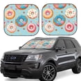 thumbnail image 1 of Wukai Colorful Donut Print Windshield Sun Shade, Car Front Window Shades Sunshade Cover Sun Visor Shield Block Automotive Interior Protector Blocks UV Rays-Large, 1 of 6