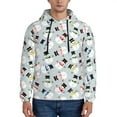 thumbnail image 1 of Wukai Colorful Hat Snowman Print Men Hoodies Fleece Sweatshirts Long Sleeve Sweaters Pullover Fall Outfits Winter Clothes-Large, 1 of 7