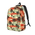 thumbnail image 1 of Wukai Colorful Hawaii Palms Durable Canvas Laptop Backpack,Adjustable Shoulder Straps,Water-Resistant,Large Capacity,Stylish Design, Fits 15-17in Laptops,Unisex for School,Office,Travel-Medium, 1 of 5