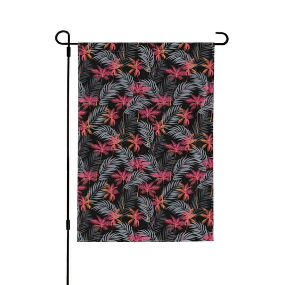 Wukai Colorful Hawaii Palms Garden Flags Double Sided Welcome Garden Yard House Flags Outside Outdoor House (Only Flag)