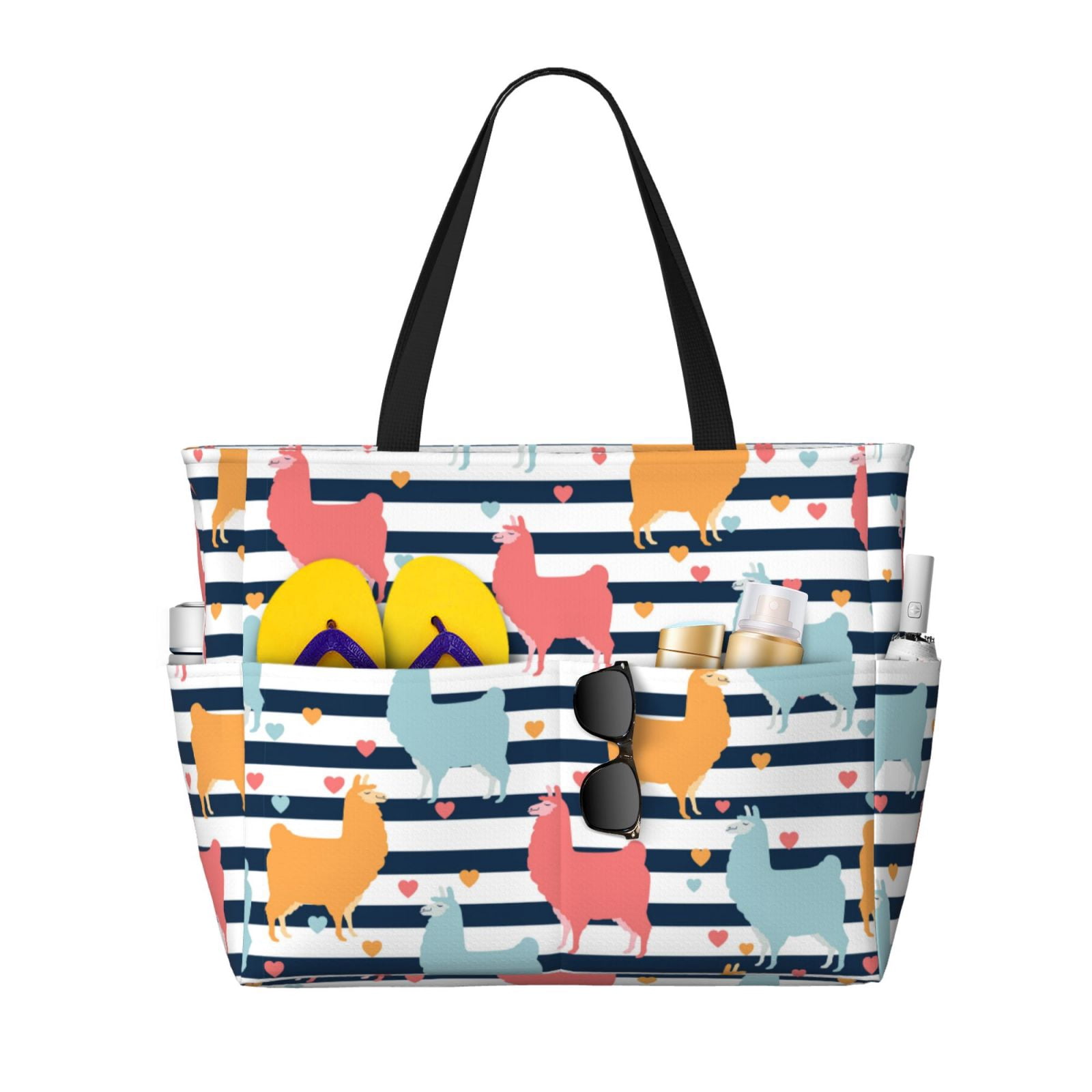 Oversized Rubber Beach Tote – Waterproof, Sandproof, Extra Large (19” X 13.5” X 10.5”) With Clear Pouch – For Pool, Travel, Gym