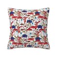 thumbnail image 1 of Wukai Colorful Mushrooms (2) Premium Polyester Fleece Pillow Covers with Hidden Zipper Closure,Luxuriously Soft and Durable-24"x24", 1 of 7