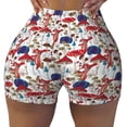 thumbnail image 1 of Wukai Colorful Mushrooms (2) Print Pack Biker Shorts for Women Yoga Workout Gym Running Scrunch Active Shorts-Medium, 1 of 8