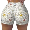 thumbnail image 1 of Wukai Colorful Mushrooms and Plants Print Pack Biker Shorts for Women Yoga Workout Gym Running Scrunch Active Shorts-Small, 1 of 8