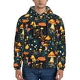 thumbnail image 1 of Wukai Colorful Plants Mushroom Print Men Hoodies Fleece Sweatshirts Long Sleeve Sweaters Pullover Fall Outfits Winter Clothes-Large, 1 of 7
