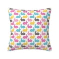thumbnail image 1 of Wukai Colorful Rabbit Premium Polyester Fleece Pillow Covers with Hidden Zipper Closure,Luxuriously Soft and Durable-24"x24", 1 of 7