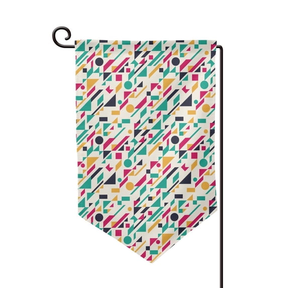 Wukai Colorful Spots Print Garden Flag 12.5x18 Inch Double Sided Sun-resistant Rain-resistant, Wrinkle-resistant Colorfast(Only Flag)