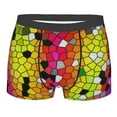 thumbnail image 1 of Wukai Colorful Tie Dye Stained Glass 1 Print Men’s Underwear Breathable Boxer Briefs,&nbsp;Moisture Wicking & Breathable-XX-Large, 1 of 7