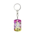 thumbnail image 1 of Wukai Colorful Tie Dye Stained Glass 3 Print Rectangular Metal Keychain: Sleek and Durable Key Ring for Securely Holding Keys Perfect for Everyday Use, 1 of 5